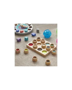 Set Gioco Sensoriale e di Abbinamento - Touch & Match Board - 12 Pedine - da 3 Anni