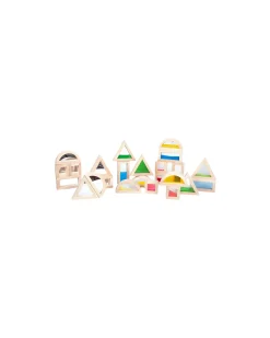 Set Gioco Sensory Blocks - 16 Blocchi e 4 Forme - in Legno - da 12 Mesi