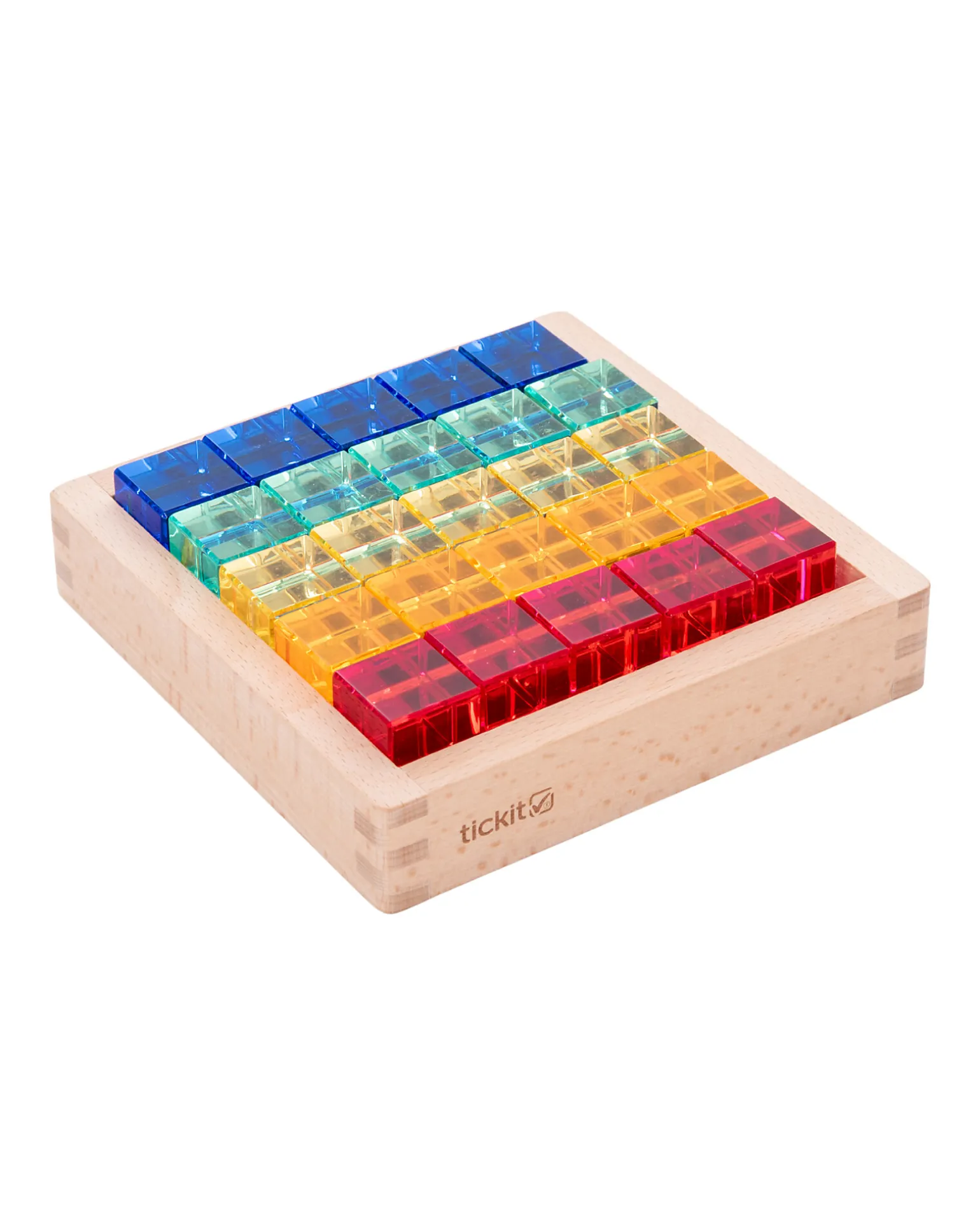 Set Gioco Vassoio con Specchio e Gemme - 25 Pezzi - dai 3 Anni - Per Lavagna Luminosa