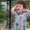 Set Gioco Vassoio con Specchio e Gemme in Sette Forme Diverse - 72 Pezzi - dai 3 Anni - Per Lavagna Luminosa