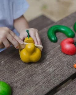 Set Imperfetto di Frutta & Verdure in Legno - Insegna a Ridurre lo Spreco del Cibo