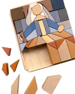 Set in Legno da Costruzione e Puzzle - Infante - Fatto a Mano