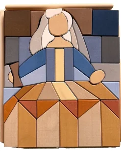Set in Legno da Costruzione e Puzzle - Infante - Fatto a Mano