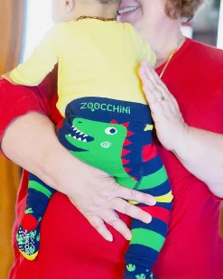 Set Leggings e Calzini Antiscivolo Grip+Easy - Devin il Dinosauro