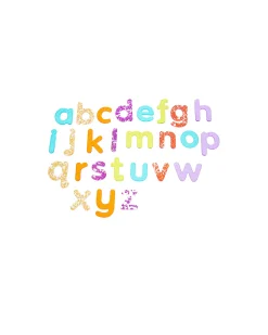 Set 26 Lettere Glitterate per Lavagna Luminosa - Divertimento e Conoscenza Sensoriale