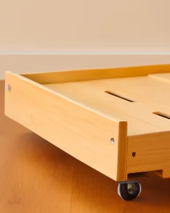 Set 3: Letto Montessori Evolutivo Evi 140x70cm + Cassetto + Materasso 11 cm Aloe Vera