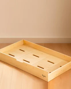 Set 3: Letto Montessori Evolutivo Evi 200x90cm + Letto/Cassetto + Materasso 12 cm Aloe Vera