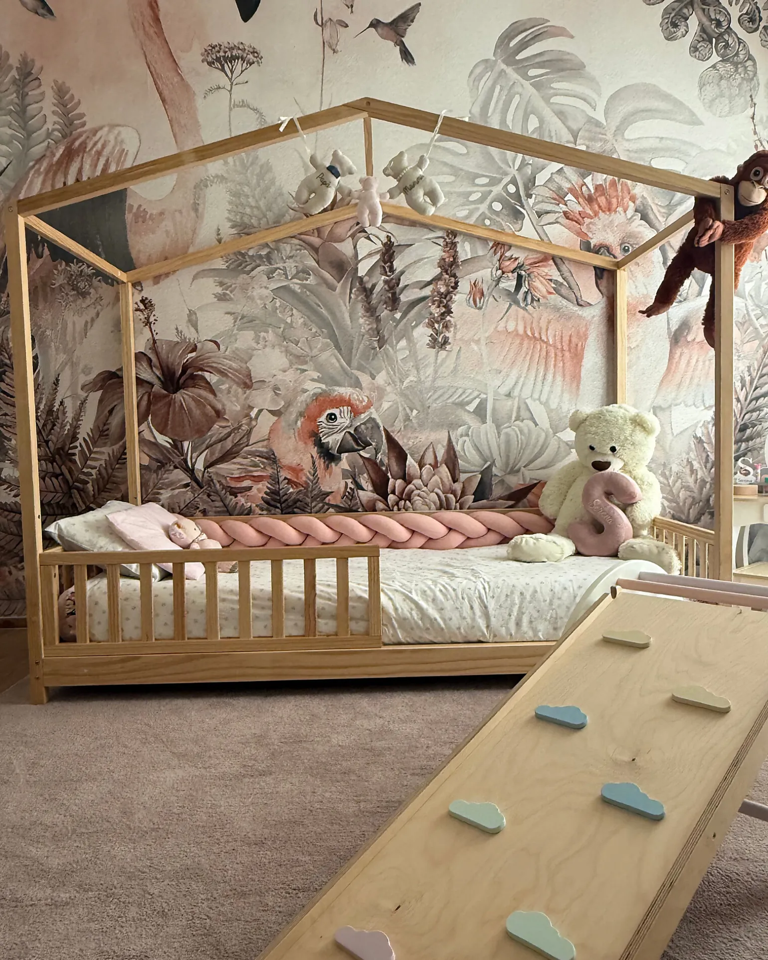 Set 2: Letto Montessori Evolutivo Evi 200x90cm + Materasso 14 cm Antiacaro