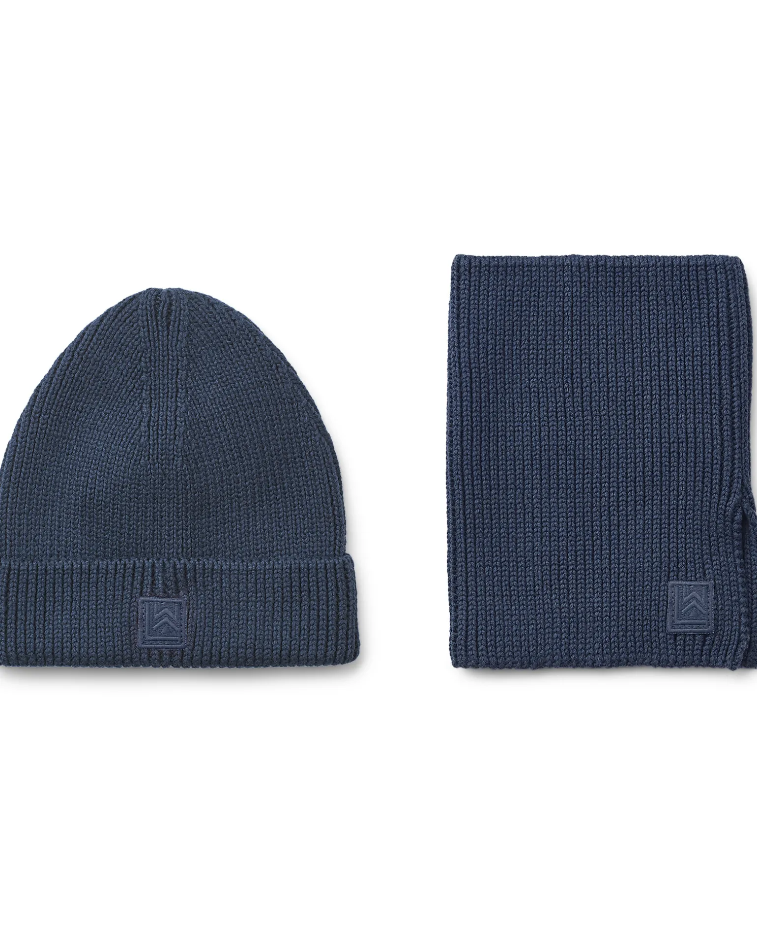 Set Lina Cappello e Scaldacollo - Blu Navy - 100% Cotone