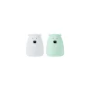 Set 2 Luci da Notte Portatile Orsetto In Morbido Silicone - Bianco e Verde - 10x8.6 cm