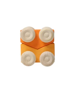 Set 2 Macchinine Impilabili - Arancio - Legno di Acero - 0+ anni