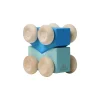 Set 2 Macchinine Impilabili - Blu - Legno di Acero - 0+ anni