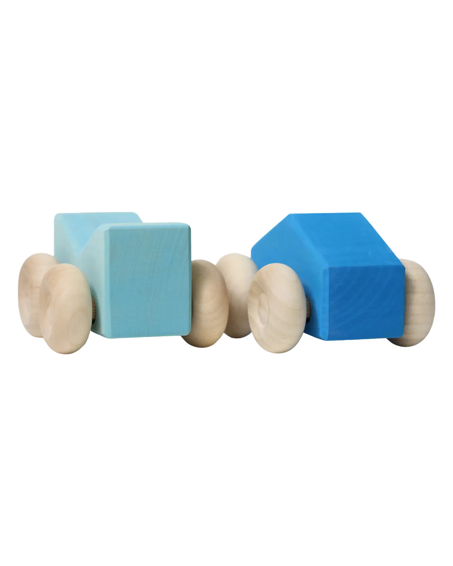 Set 2 Macchinine Impilabili - Blu - Legno di Acero - 0+ anni