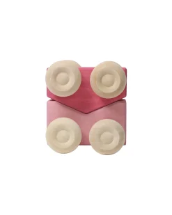 Set 2 Macchinine Impilabili - Rosa - Legno di Acero - 0+ anni