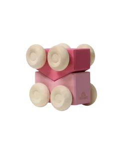 Set 2 Macchinine Impilabili - Rosa - Legno di Acero - 0+ anni