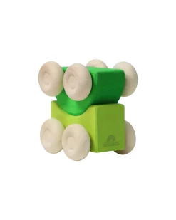 Set 2 Macchinine Impilabili - Verde - Legno di Acero - 0+ anni