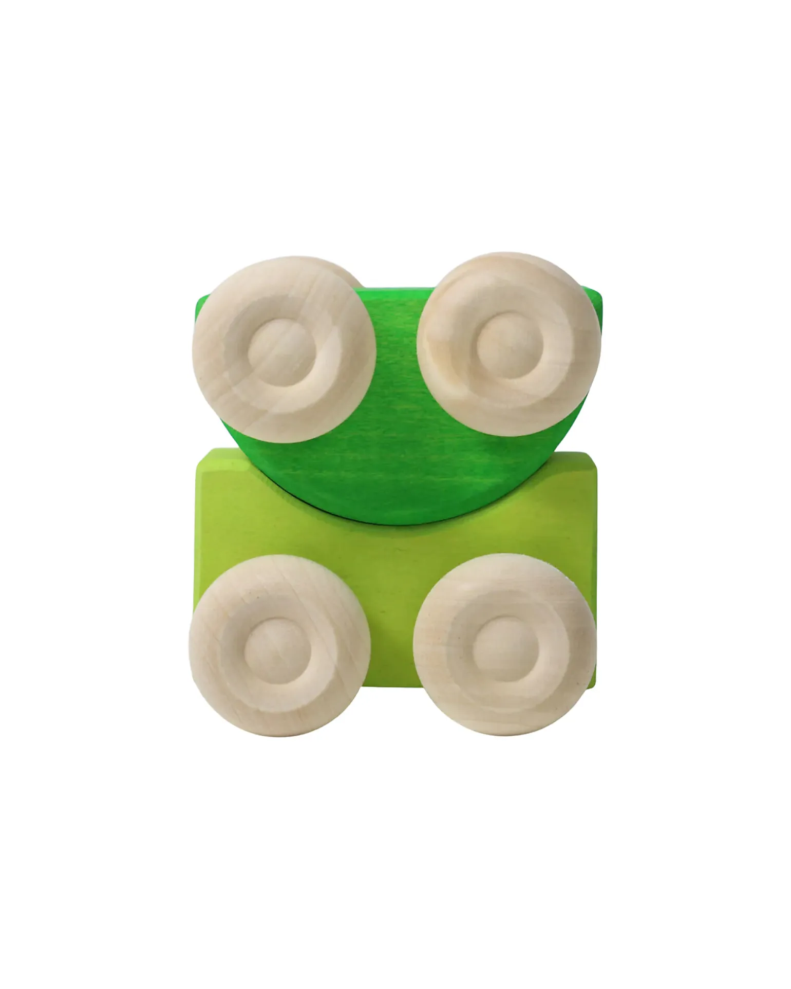 Set 2 Macchinine Impilabili - Verde - Legno di Acero - 0+ anni