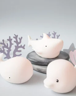 Set 3 Mini Luci Waterproof - Gioco da Bagno Luminoso - Squalo Delfino e Balena