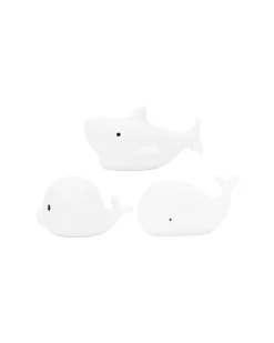 Set 3 Mini Luci Waterproof - Gioco da Bagno Luminoso - Squalo Delfino e Balena