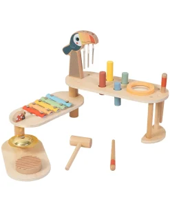 Set Musicale Ripieghevole in Legno - 32,2 x 12 x 29,1 cm - 3+ Anni