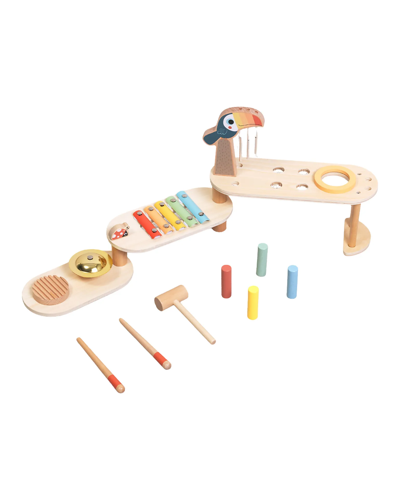 Set Musicale Ripieghevole in Legno - 32,2 x 12 x 29,1 cm - 3+ Anni