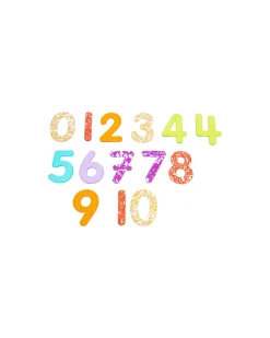 Set 14 Numeri Glitterati per Lavagna Luminosa - Divertimento e Conoscenza Sensoriale