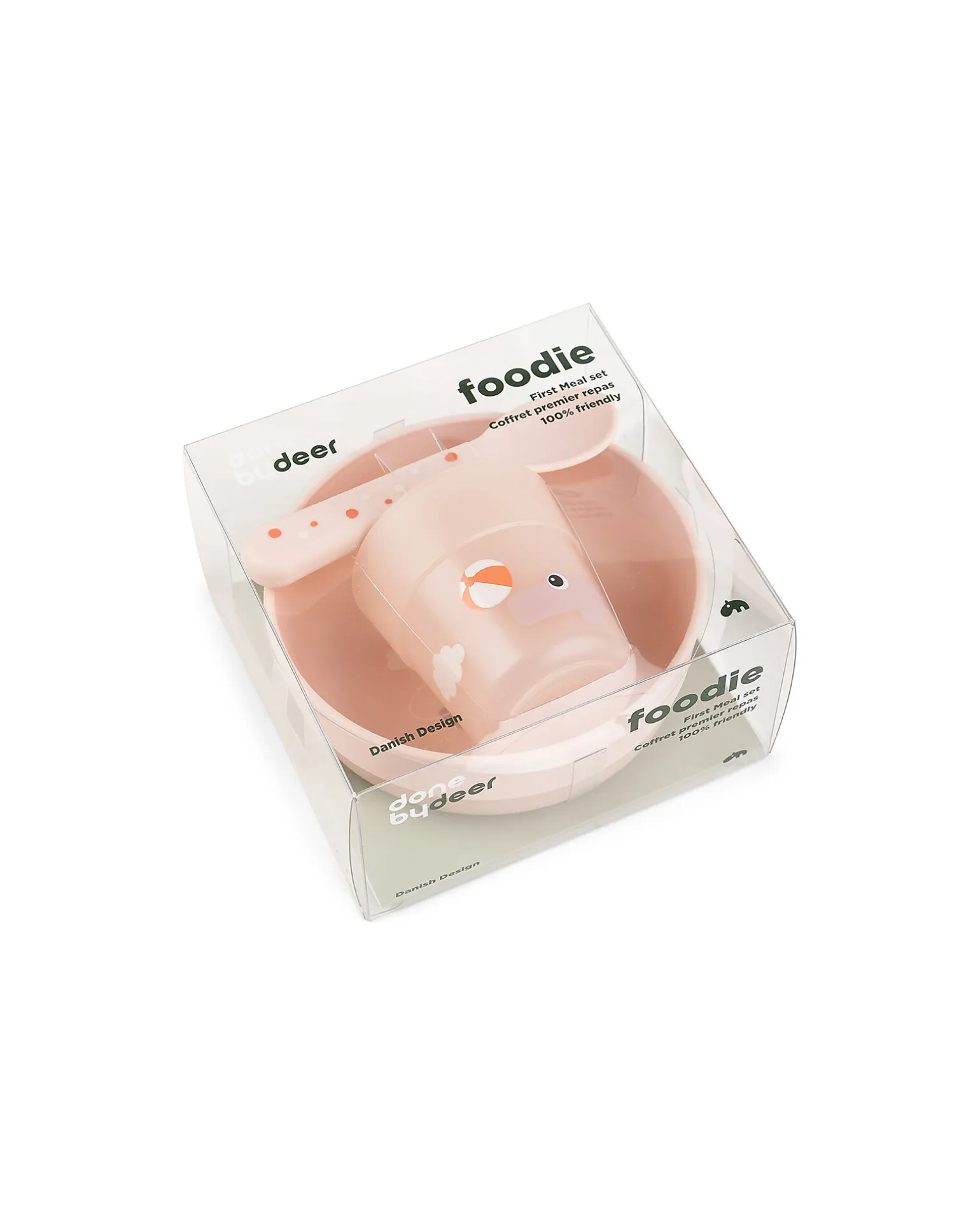Set Pappa Foodie - Ciotola Bicchiere e Cucchiaio - Elphee & Croco - Cipria - 100% PP Alimentare