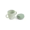 Set Pappa Foodie - Ciotola Tazza e Cucchiaio - Happy Clouds - Verde - 100% PP Alimentare