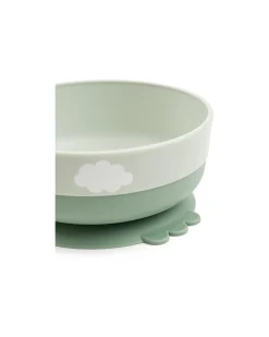 Set Pappa Foodie - Ciotola Tazza e Cucchiaio - Happy Clouds - Verde - 100% PP Alimentare
