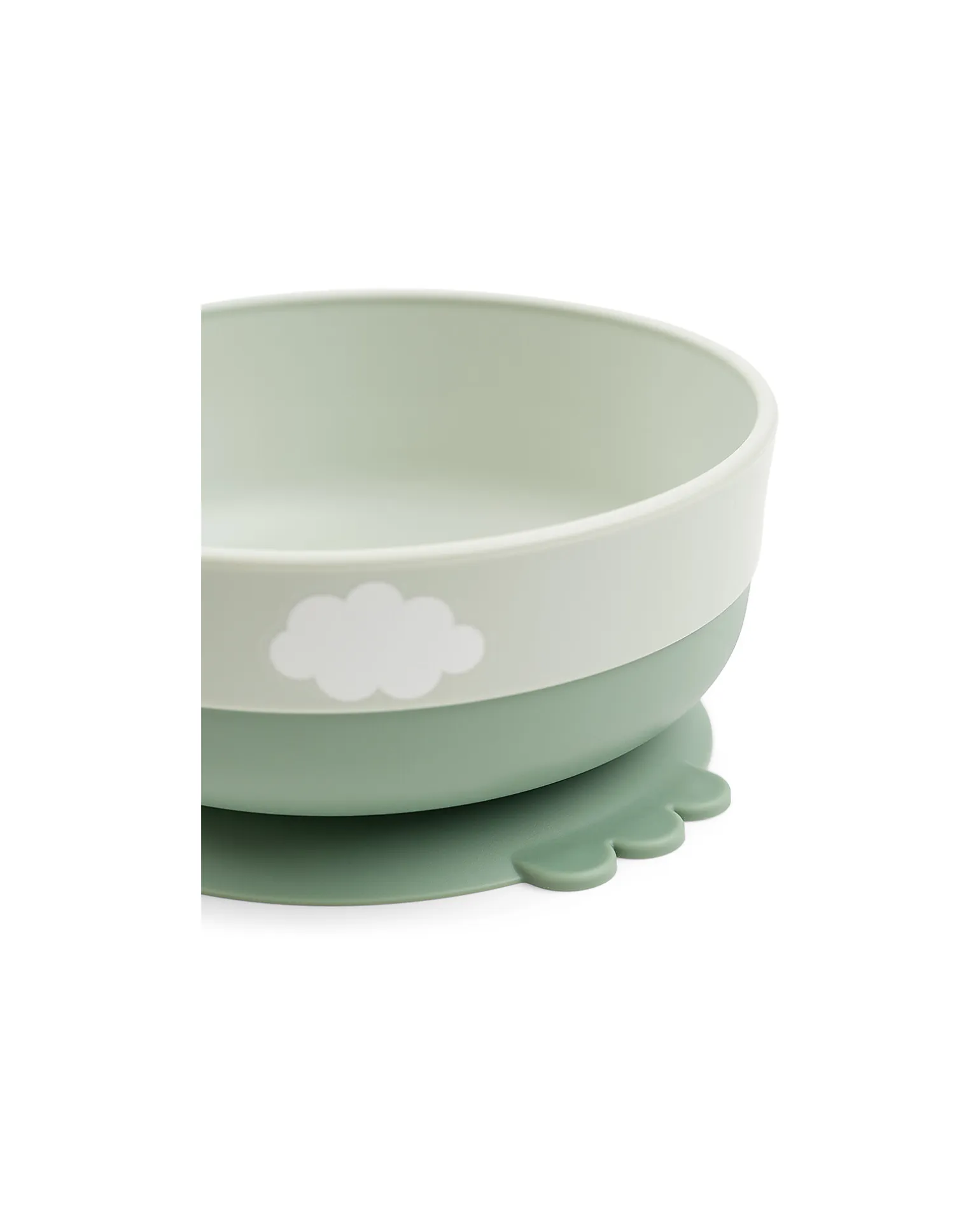 Set Pappa Foodie - Ciotola Tazza e Cucchiaio - Happy Clouds - Verde - 100% PP Alimentare