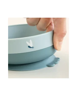 Set Pappa Foodie - Ciotola Tazza e Cucchiaio - Elphee - Blu - 100% PP Alimentare