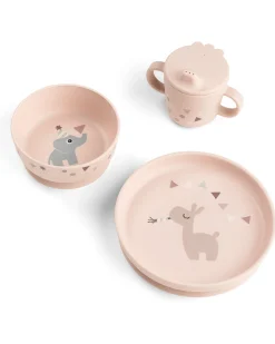 Set Pappa Foodie - Piatto Ciotola e Tazza - Celebration - Cipria - 100% PP Alimentare