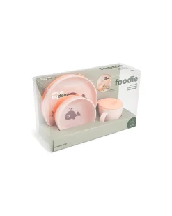 Set Pappa Foodie - Piatto Ciotola e Tazza - Wally - Rosa Cipria - 100% PP Alimentare