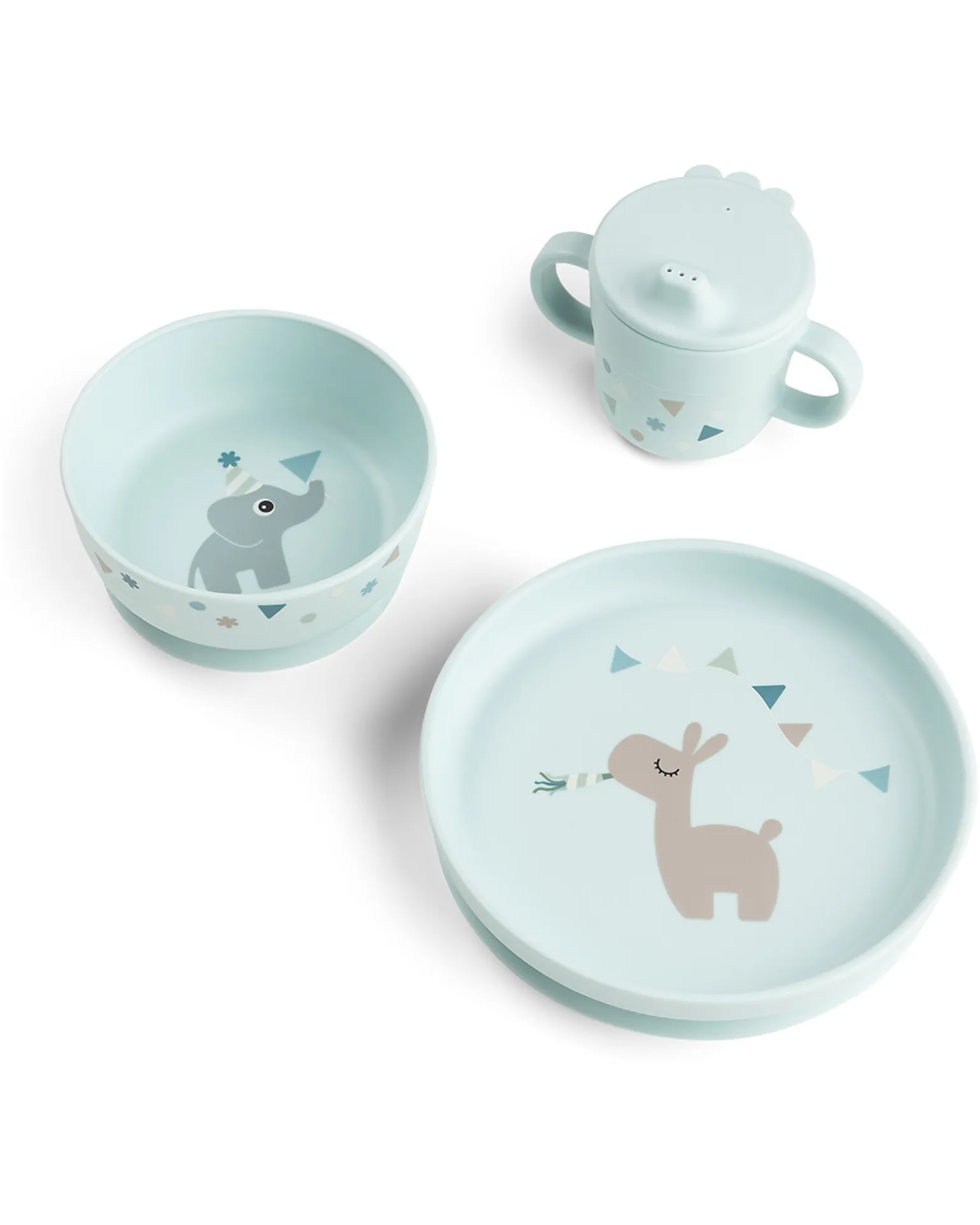 Set Pappa Foodie - Piatto Ciotola e Tazza - Celebration - Blu - 100% PP Alimentare