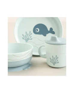 Set Pappa Foodie - Piatto Ciotola e Tazza - Wally - Blu - 100% PP Alimentare