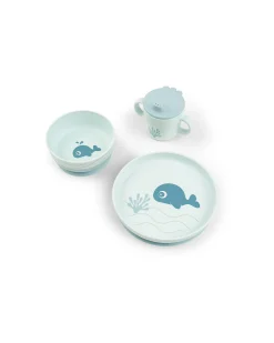 Set Pappa Foodie - Piatto Ciotola e Tazza - Wally - Blu - 100% PP Alimentare