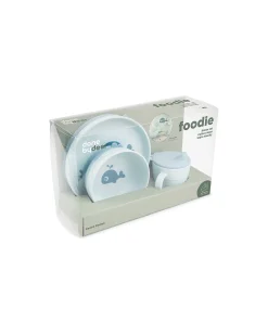 Set Pappa Foodie - Piatto Ciotola e Tazza - Wally - Blu - 100% PP Alimentare
