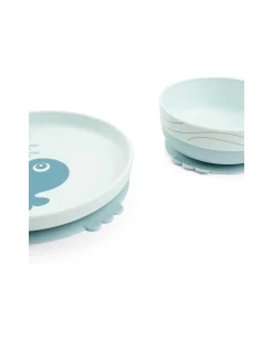 Set Pappa Foodie - Piatto Ciotola e Tazza - Wally - Blu - 100% PP Alimentare