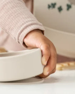 Set Pappa Stick&Stay - Piatto Ciotola e Bicchiere - Tiny Farm - Sabbia - 100% Silicone Alimentare
