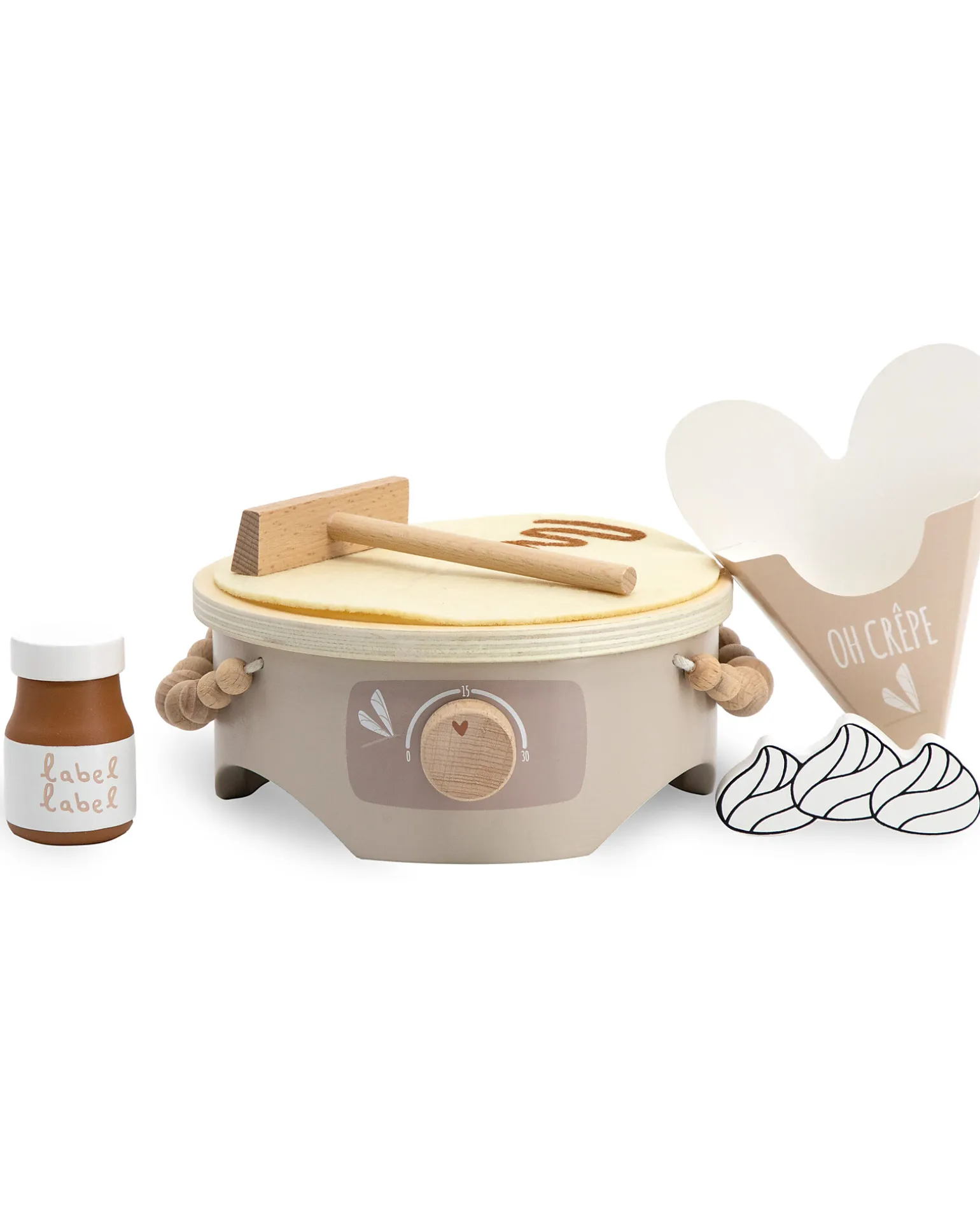 Set per Crepes in Legno FSC - Beige - 18+ m