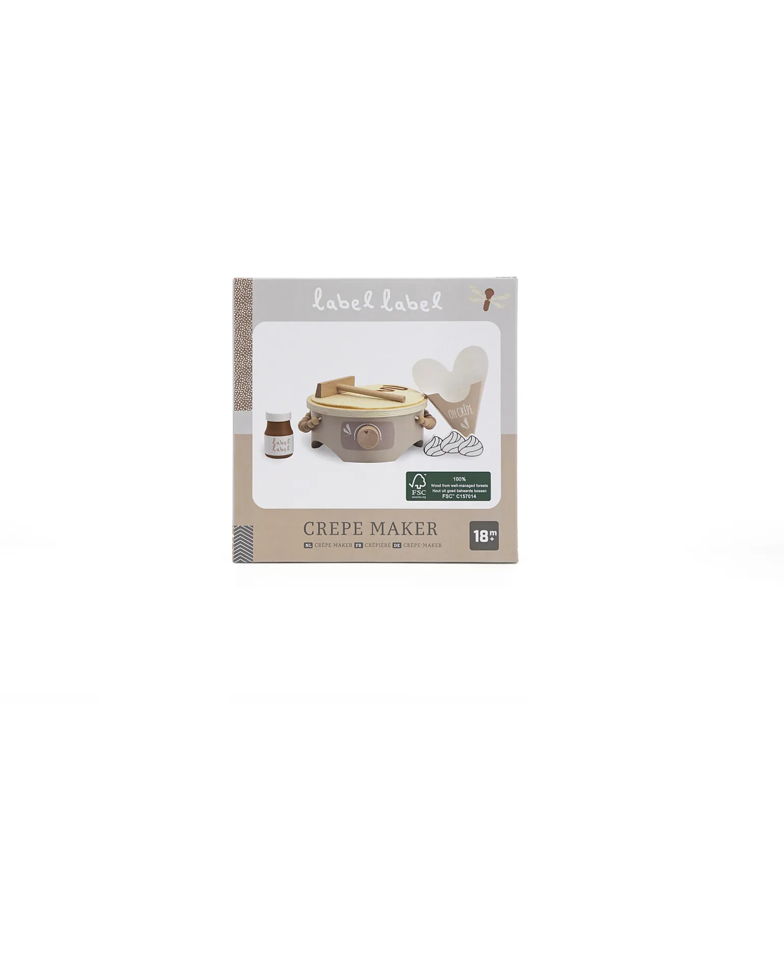 Set per Crepes in Legno FSC - Beige - 18+ m