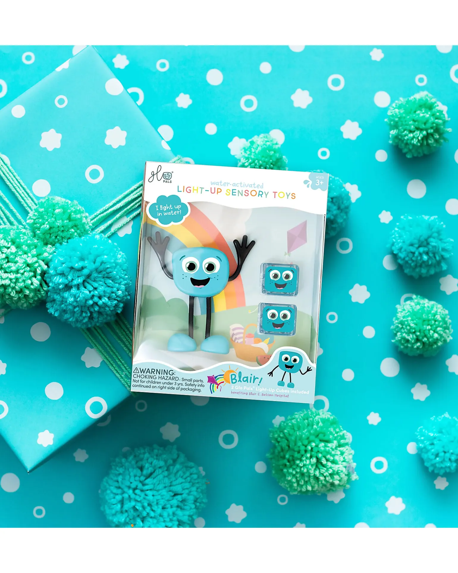 Set Personaggio Blair - con 2 Cubi Inclusi - Azzurro - Adatto da 3 anni - 100% Plastica Riciclata
