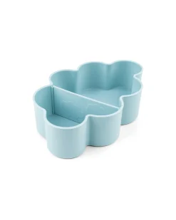 Set Porta Merenda Box Portapranzo e Cannuccia - Blu - Perfetto per Asilo e Gite Fuori Porta