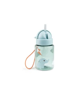 Set Porta Merenda Box Portapranzo e Cannuccia - Blu - Perfetto per Asilo e Gite Fuori Porta