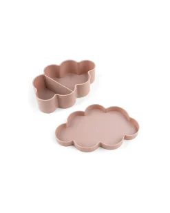 Set Porta Merenda Box Portapranzo e Cannuccia - Cipria - Perfetto per Asilo e Gite Fuori Porta
