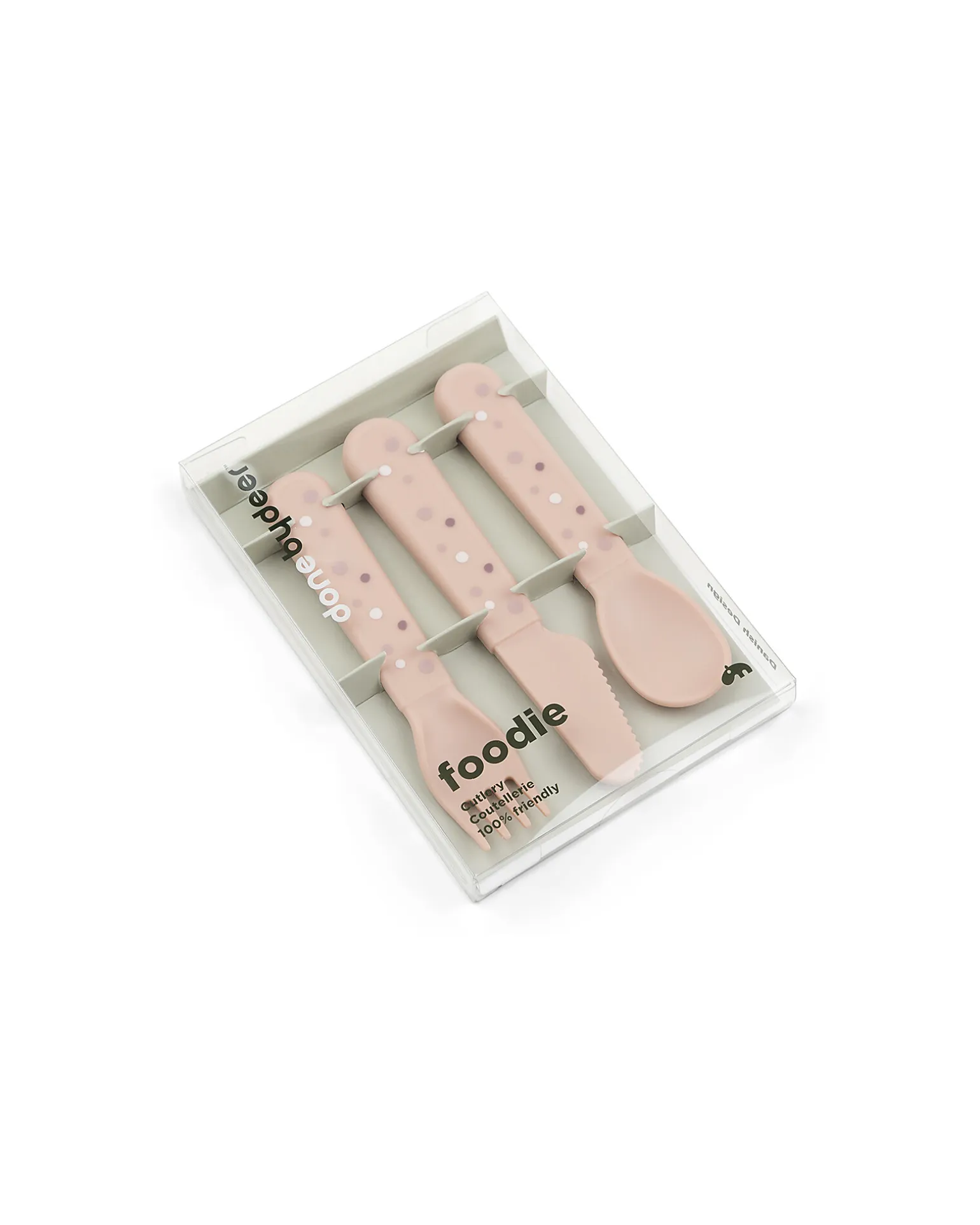 Set Posate Foodie - Happy Dots Cipria - 100% PP Alimentare