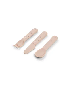 Set Posate Foodie - Happy Dots Cipria - 100% PP Alimentare