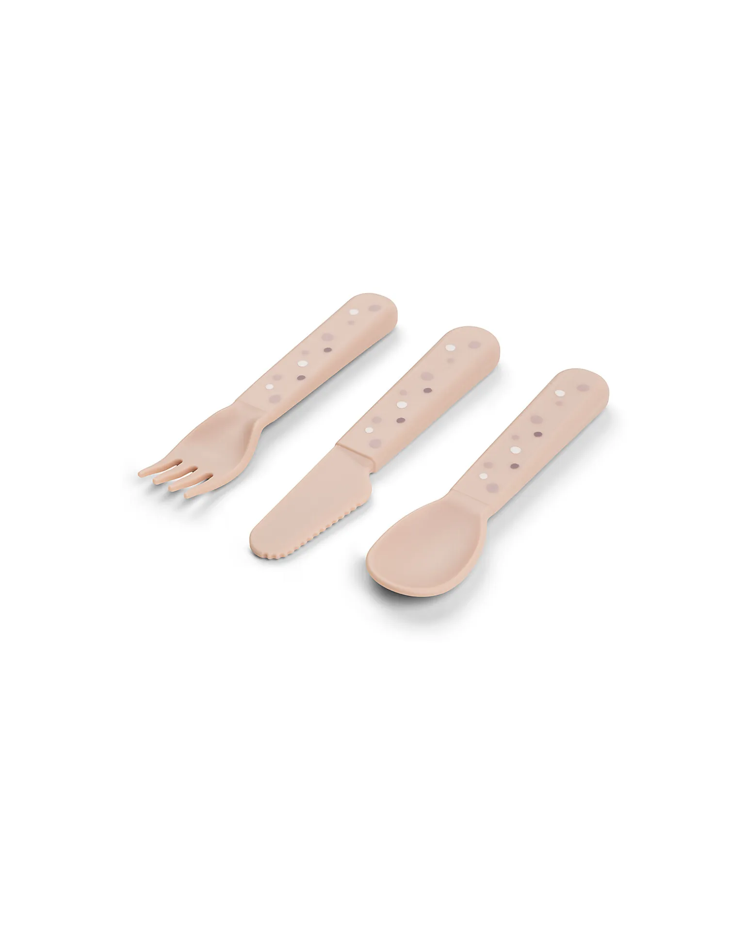 Set Posate Foodie - Happy Dots Cipria - 100% PP Alimentare