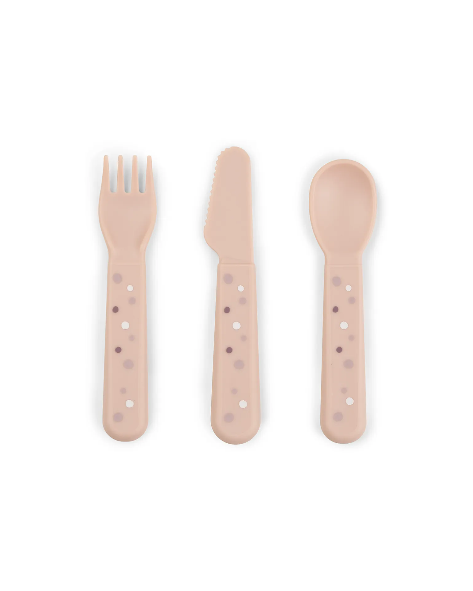 Set Posate Foodie - Happy Dots Cipria - 100% PP Alimentare