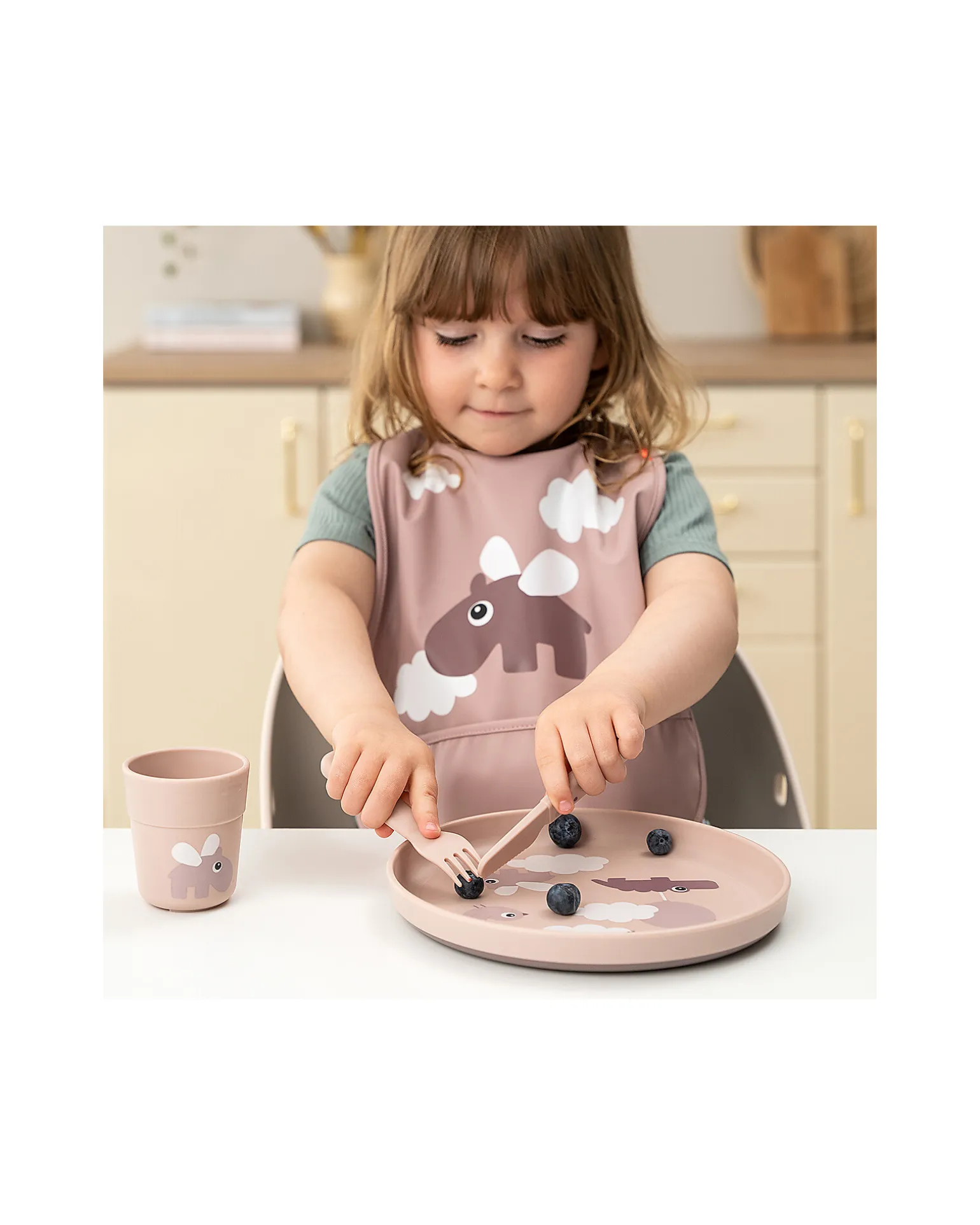 Set Posate Foodie - Happy Dots Cipria - 100% PP Alimentare